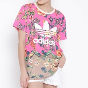 Adidas Pink Floral Shirt